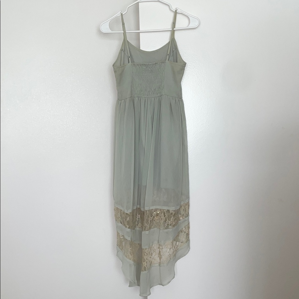 Band of Gypsies Mint Green Lace accents High Low Dress - Picture 5 of 6